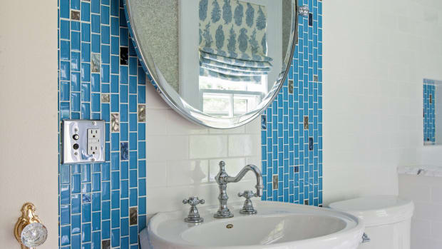 Chrome and white porcelain are the most popular looks in baths.
