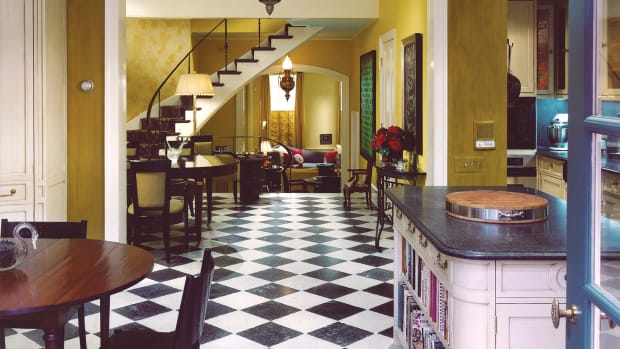 checkerboard tile flooring rittenhouse square townhouse