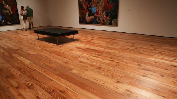 Goodwin Co. created engineered heart-pine flooring for the Sarasota Art Museum that was made from joists in the historic building.
