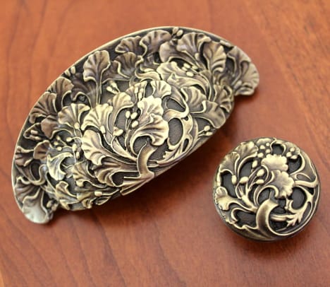 1 Florid Leaves in Antique Brass Finish NHBP-802, NHK-102 nottinghill-us...
