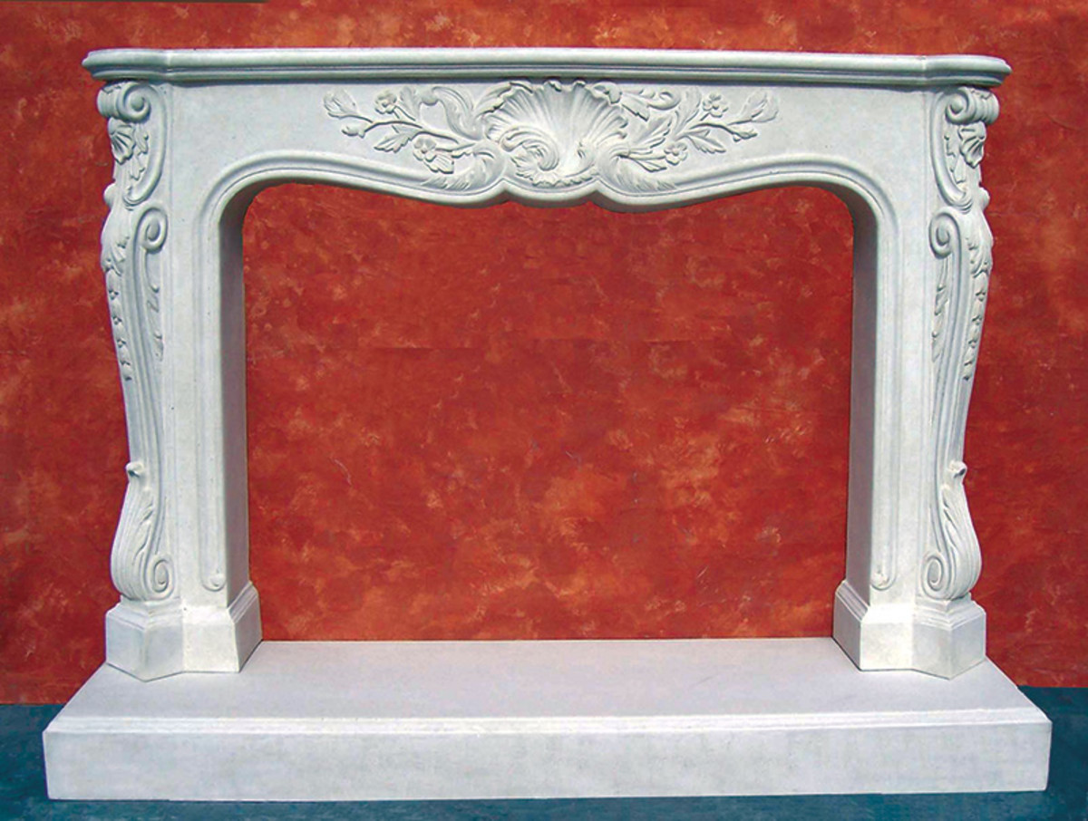 cast stone fireplace mantel