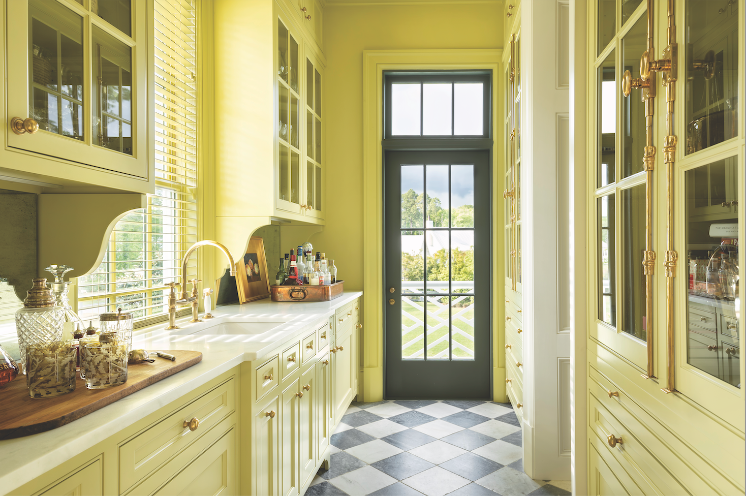 lowcountry south carolina yellow butlers pantry michael franck